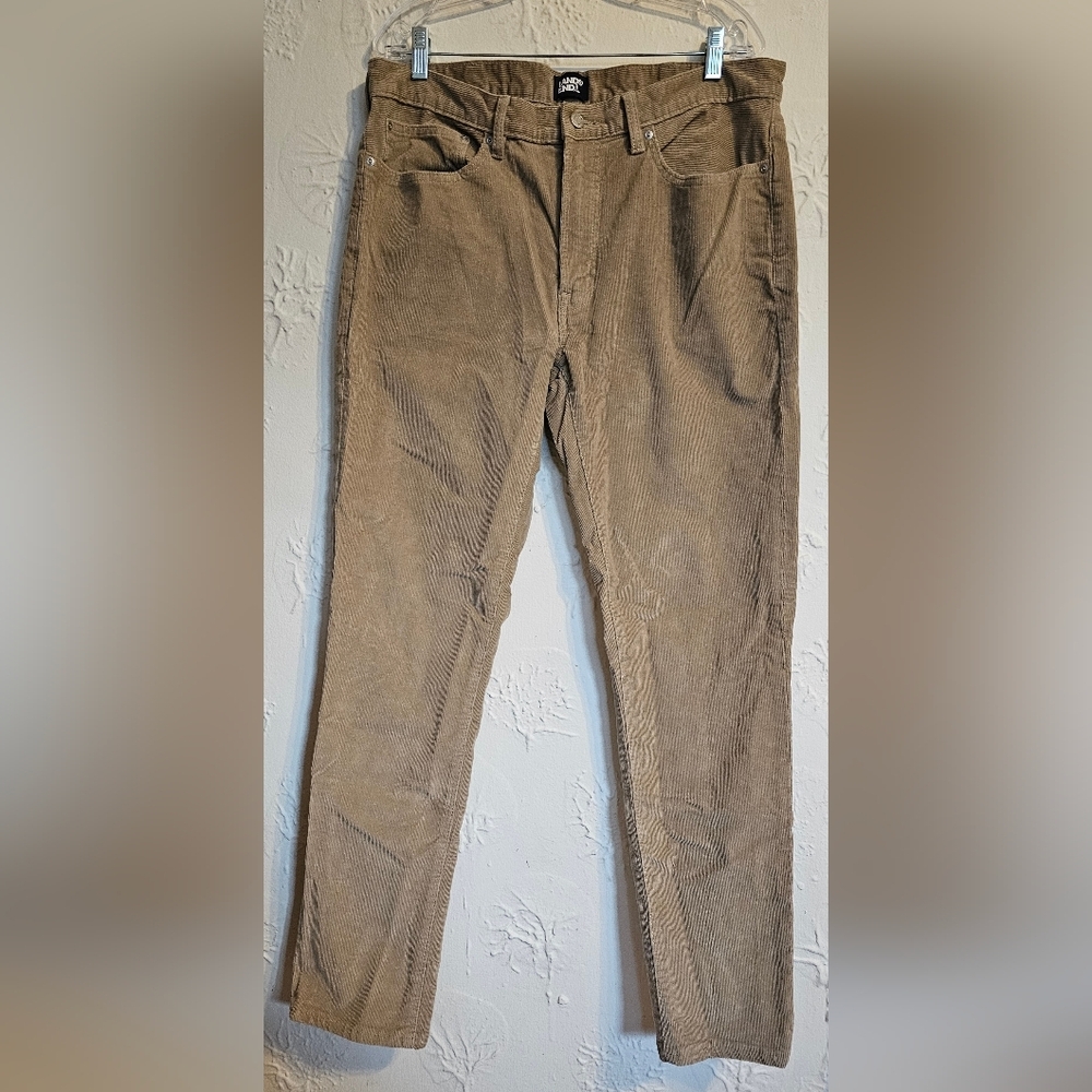35x29 NWT Mens Lands' End Slim Stretch Corduroy Pant Khaki